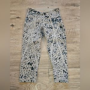 Lululemon 4 Pedal Pace Cropped Leggings Star Crushed Silver Fox Deep Navy